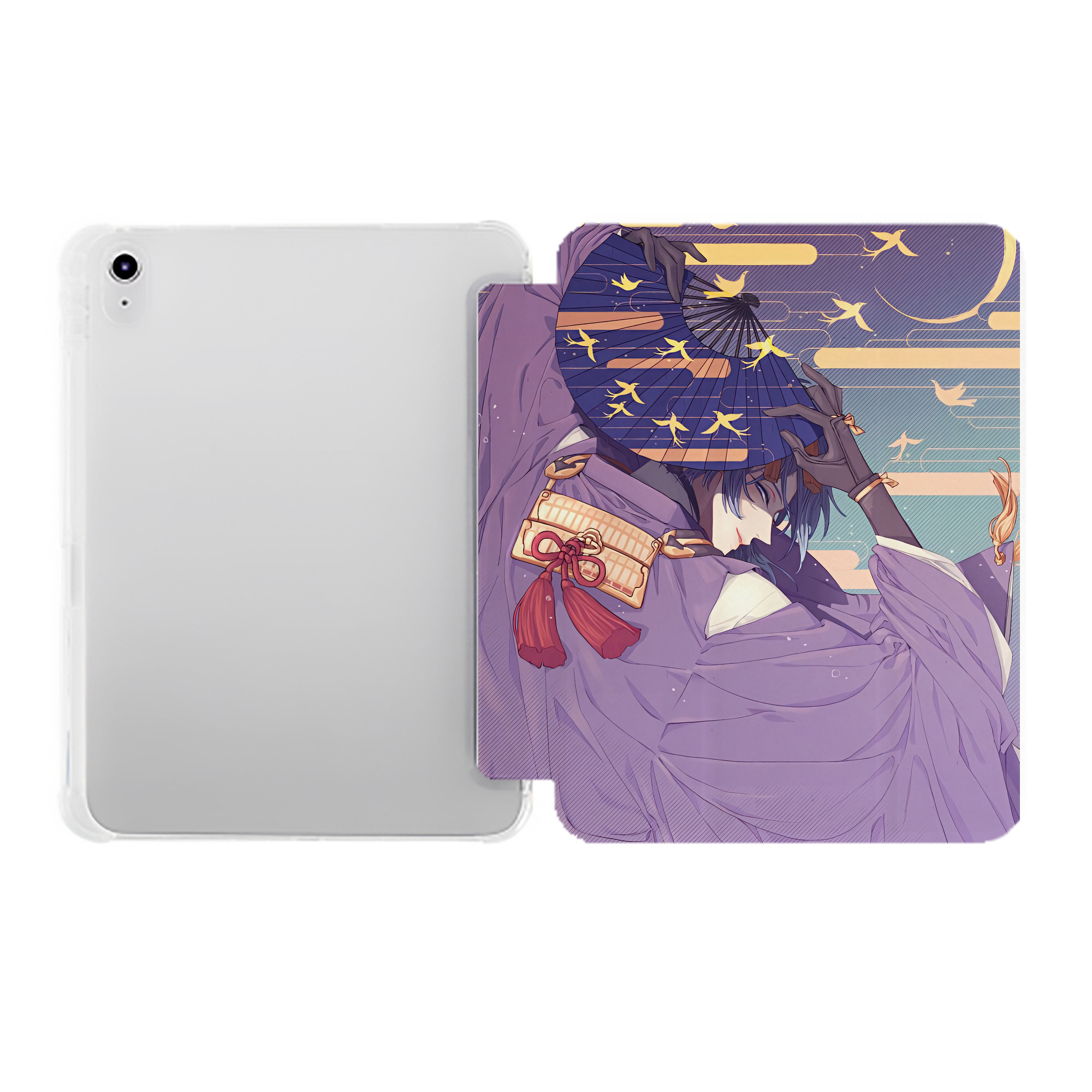 （画像用） 刀剣乱舞 Touken Ranbu IPad ケース ペン収納付き 三つ折りスタンド PUレザー×シリコン 対応機種9.5/10.5/10.9インチ
